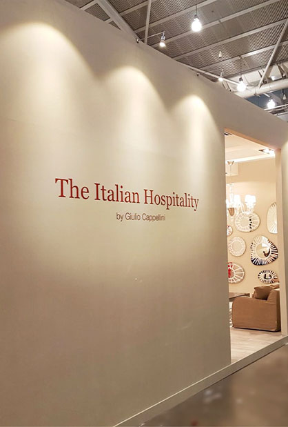 Italian hospitality furniture exhibition showcase in Singapore
