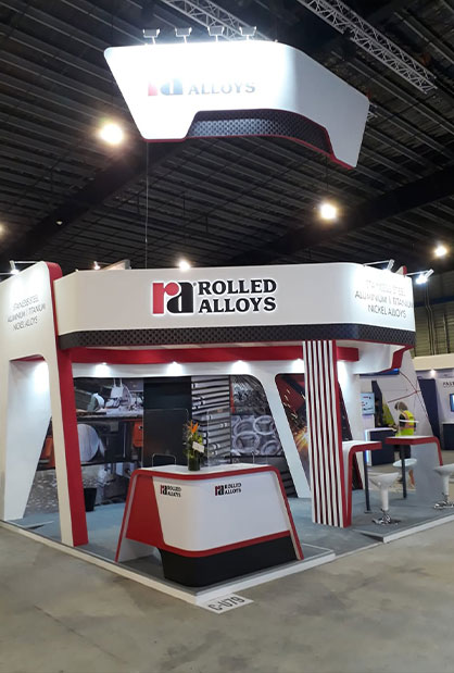 Rolled Alloys trade show booth fabrication in Singapore
