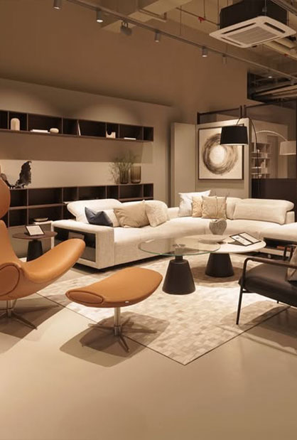 BoConcept furniture display setup at Pullman Hotel Singapore