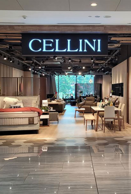 Cellini furniture showroom renovation at Marina Square Singapore