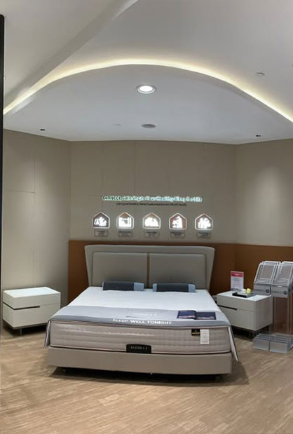 DeRUCCI mattress showroom fit-out at Harvey Norman Millenia Walk
