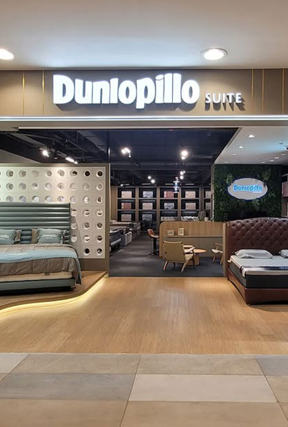 Dunlopillo mattress showroom fit-out at IMM Singapore