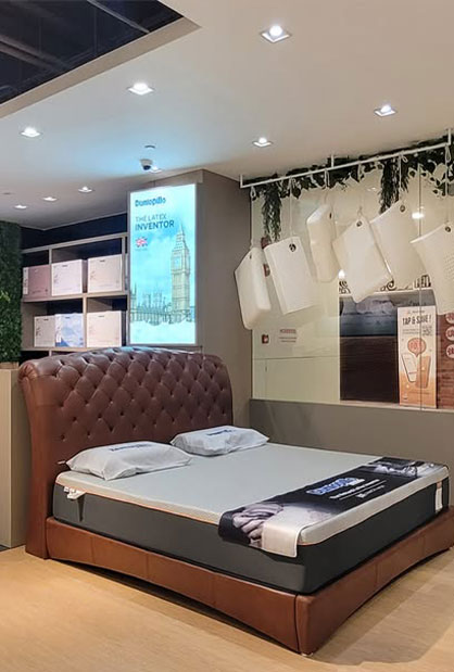 Dunlopillo mattress showroom fit-out at IMM Singapore