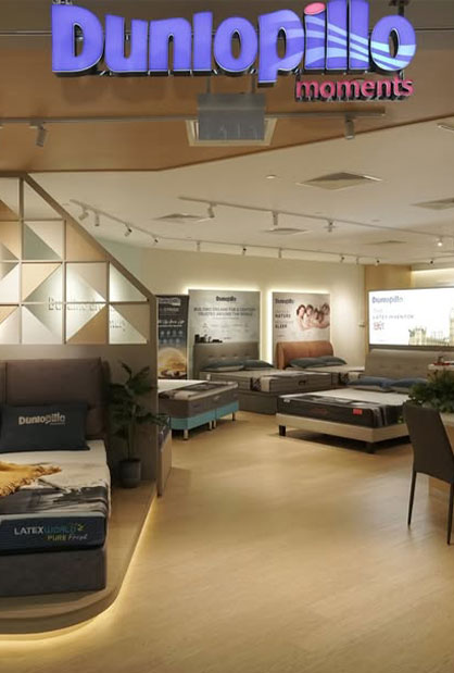 Dunlopillo showroom renovation at Causeway Point Singapore
