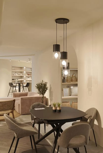 Kave Home furniture showroom fit-out at Raffles City Singapore