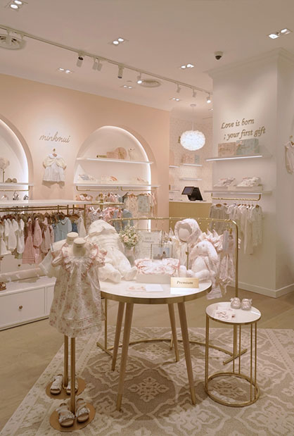 Minkmui retail showroom fit-out at Forum Shopping Mall Singapore