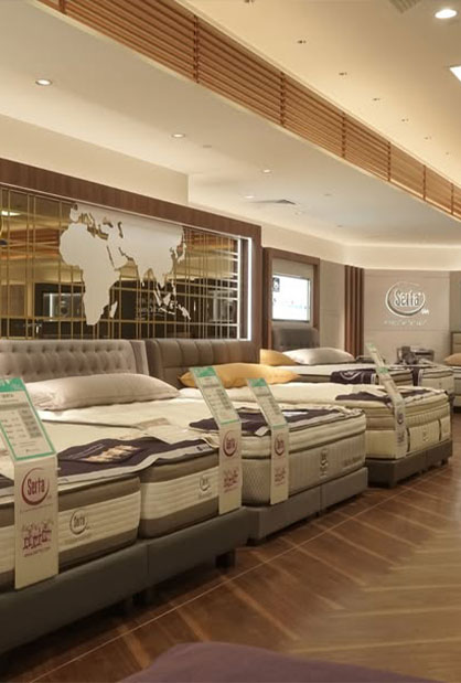 Serta mattress showroom retail fit-out at Takashimaya Singapore