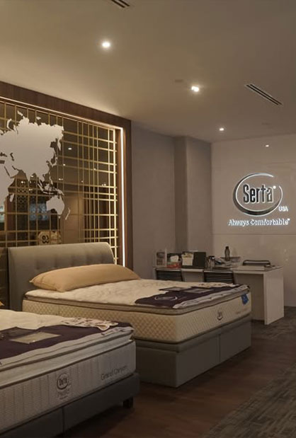 Serta retail showroom fit-out at IMM Singapore