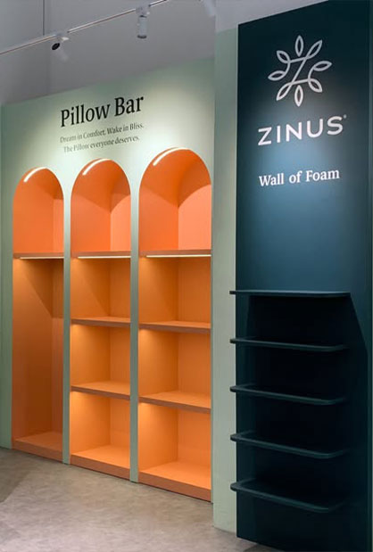 Zinus showroom renovation at Oxley Bizhub Singapore