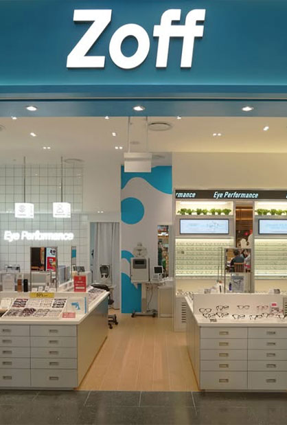 Zoff optical retail fit-out at Jurong Point Singapore